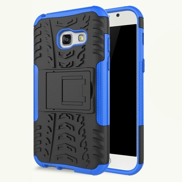 Чехол Hybrid Armor для Samsung Galaxy A3 (2017) SM-A320F (черный + голубой) Чехол Hybrid Armor для Samsung Galaxy A3 (2017) SM-A320F (черный + голубой)