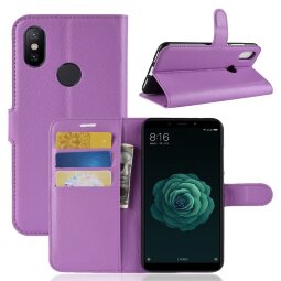 Чехол с визитницей для Xiaomi Mi 6X / Xiaomi Mi A2 (фиолетовый)