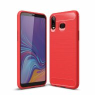 Чехол-накладка Carbon Fibre для Samsung Galaxy A6s (красный) Чехол-накладка Carbon Fibre для Samsung Galaxy A6s (красный)