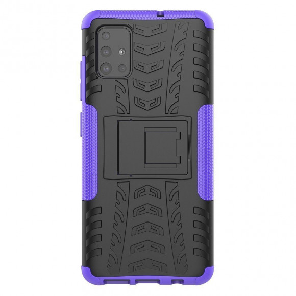Чехол Hybrid Armor для Samsung Galaxy A51 (черный + фиолетовый)