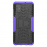 Чехол Hybrid Armor для Samsung Galaxy A51 (черный + фиолетовый)
