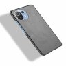 Кожаная накладка-чехол для Xiaomi Mi 11 Lite / Xiaomi Mi 11 Lite 5G (черный)