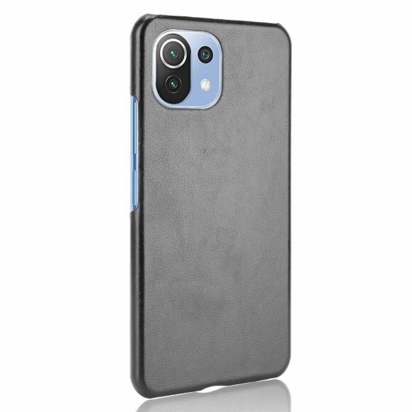 Кожаная накладка-чехол для Xiaomi Mi 11 Lite / Xiaomi Mi 11 Lite 5G (черный) Кожаная накладка-чехол для Xiaomi Mi 11 Lite / Xiaomi Mi 11 Lite 5G (черный)