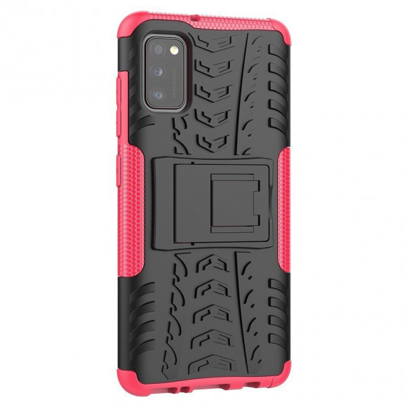 Чехол Hybrid Armor для Samsung Galaxy A41 (черный + розовый)