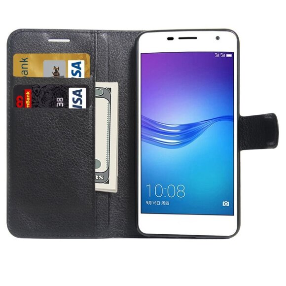 Чехол с визитницей для Huawei Enjoy 6 (черный) Чехол с визитницей для Huawei Enjoy 6 (черный)