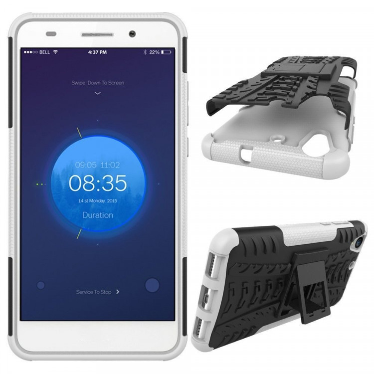 Чехол Hybrid Armor для Huawei Y6 II (черный + белый)