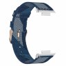 Нейлоновый ремешок с разноцветным плетением для Huawei Watch Fit 2 (синий)