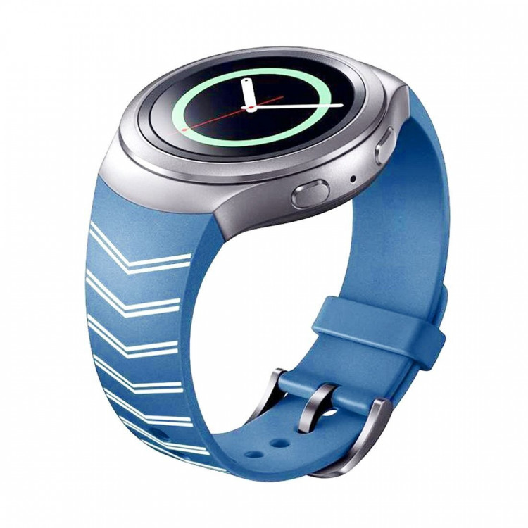 Силиконовый ремешок Watch Silk для Samsung Gear S2 (голубой)
