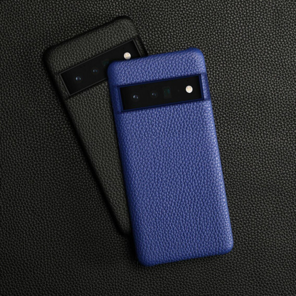 Кожаный чехол Cowhide для Google Pixel 7 Pro (синий)