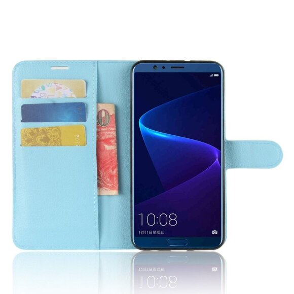 Чехол с визитницей для Huawei Honor V10 / View 10 (голубой) Чехол с визитницей для Huawei Honor V10 / View 10 (голубой)