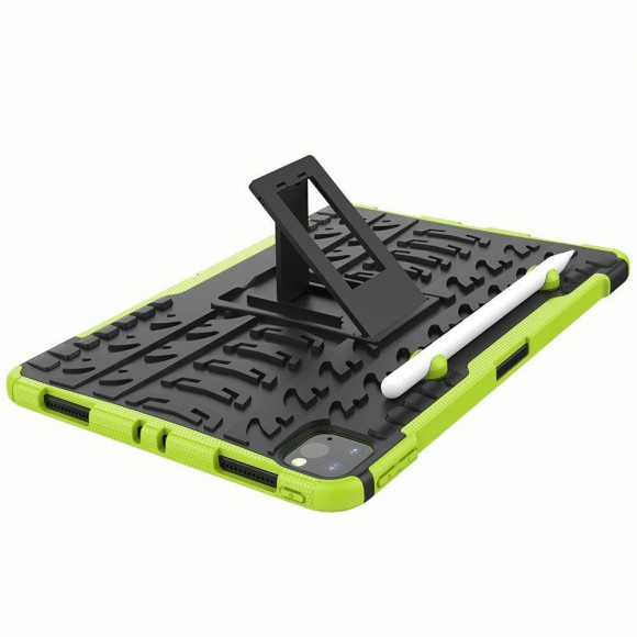 Чехол Hybrid Armor для iPad Pro 11 (2022, 2021, 2020) (черный + зеленый)