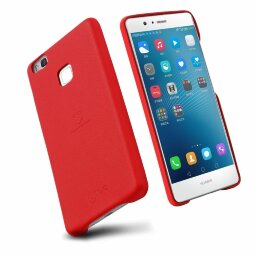 Кожаная накладка LENUO для Huawei P9 Lite (красный)
