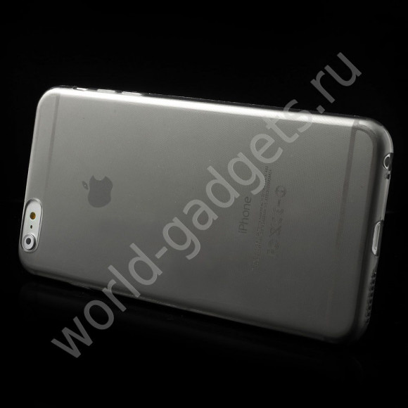 Чехол из мягкого пластика для iPhone 6 Plus (серый)