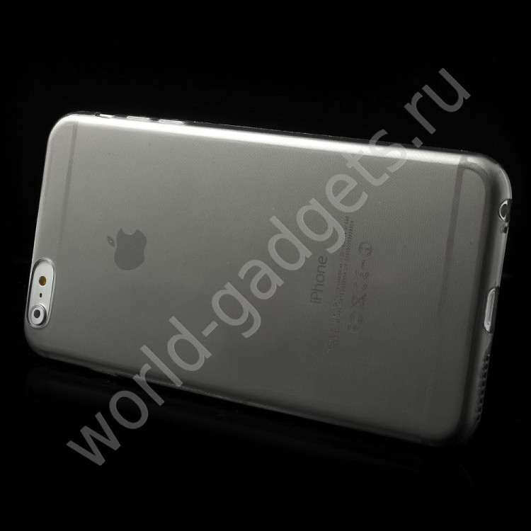 Чехол из мягкого пластика для iPhone 6 Plus (серый)