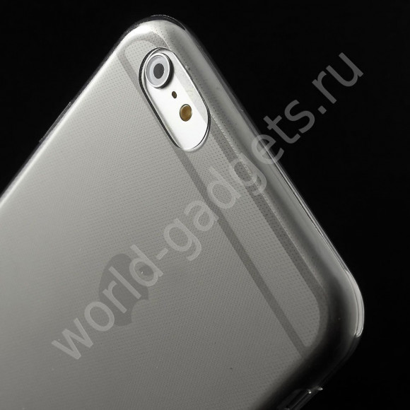 Чехол из мягкого пластика для iPhone 6 Plus (серый)