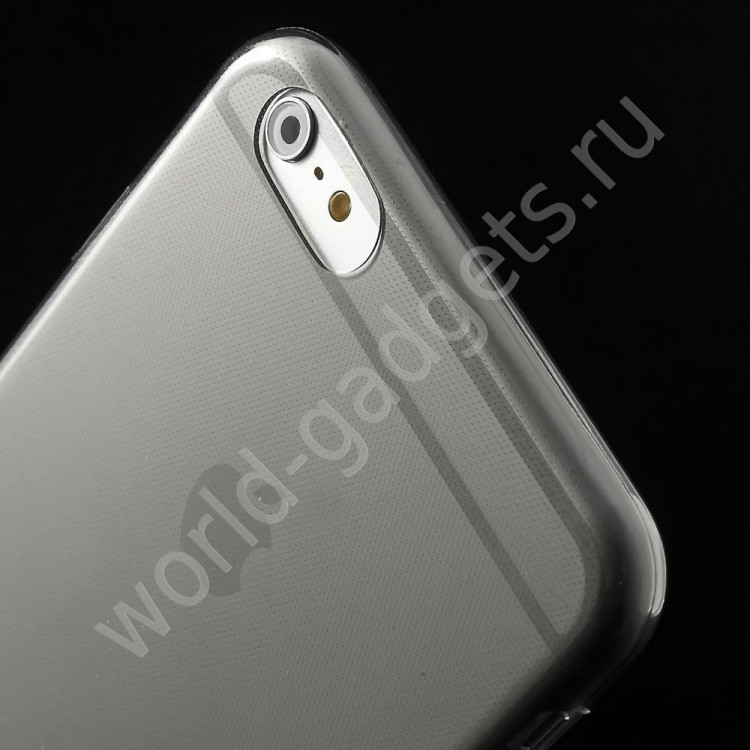Чехол из мягкого пластика для iPhone 6 Plus (серый)