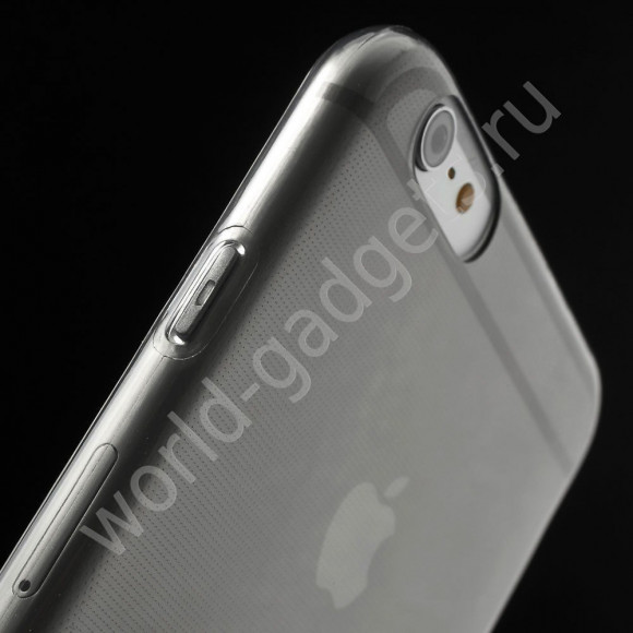 Чехол из мягкого пластика для iPhone 6 Plus (серый)