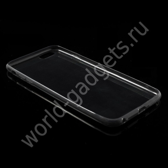 Чехол из мягкого пластика для iPhone 6 Plus (серый)