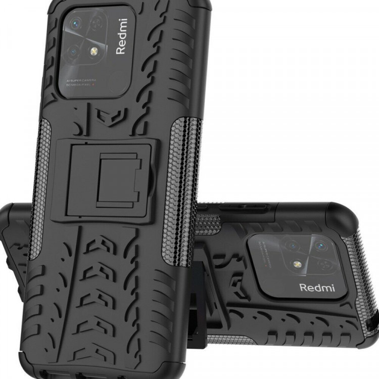 Чехол Hybrid Armor для Xiaomi Redmi 10C (черный)