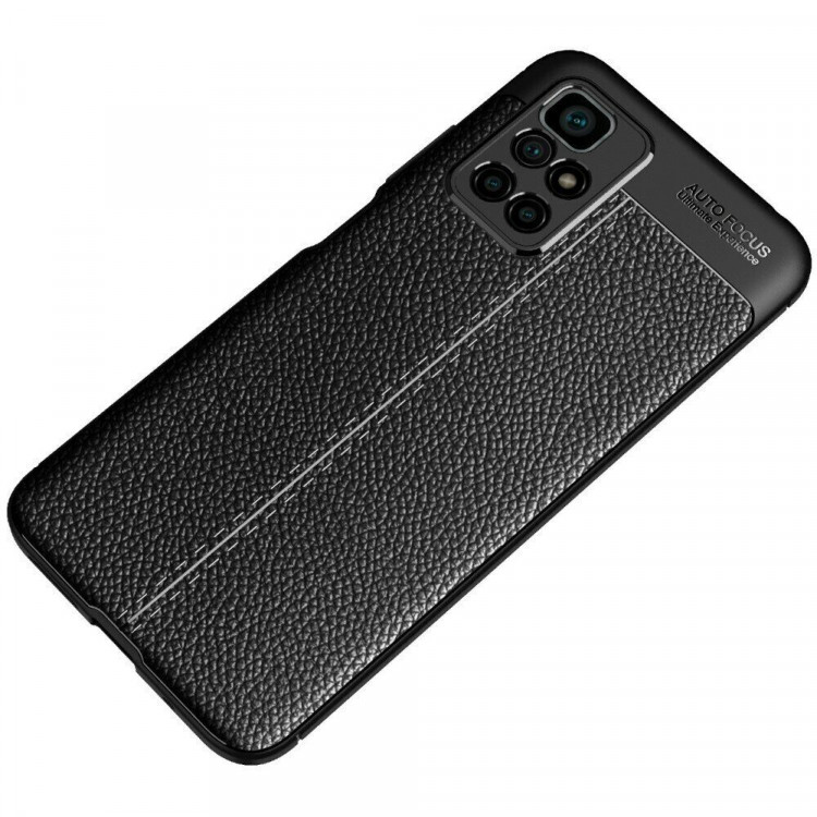 Чехол-накладка Litchi Grain для Xiaomi Redmi 10 / Redmi 10 2022 (черный)