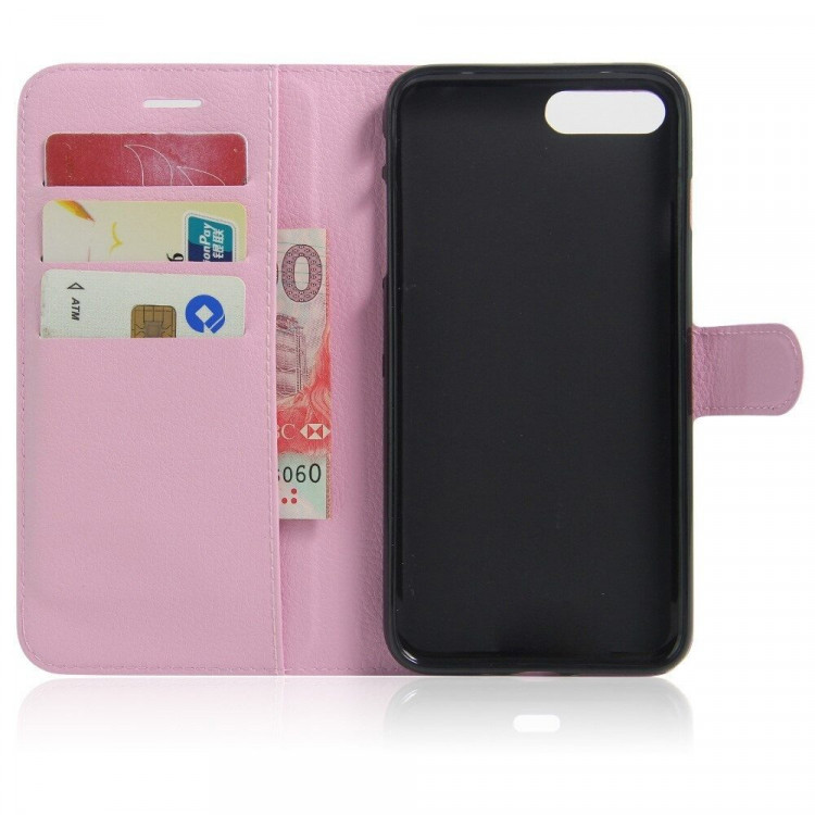Чехол для iPhone 7 Plus / iPhone 8 Plus (розовый) с визитницей