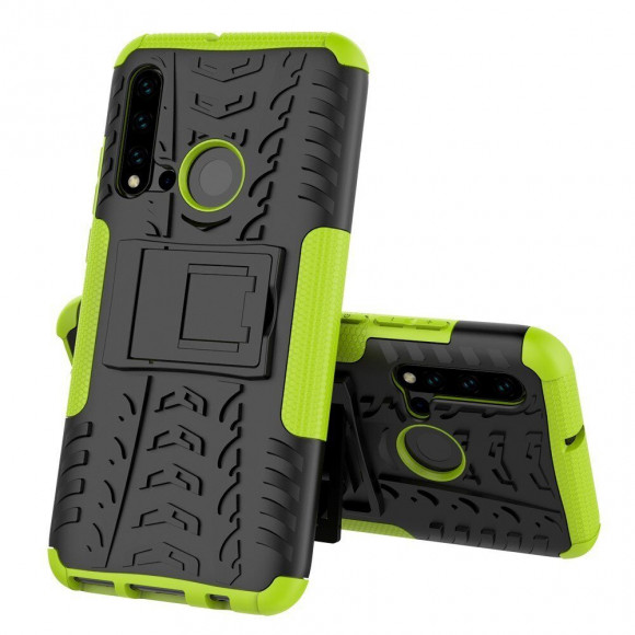 Чехол Hybrid Armor для Huawei P20 lite (2019) / nova 5i (черный + зеленый) Чехол Hybrid Armor для Huawei P20 lite (2019) / nova 5i (черный + зеленый)