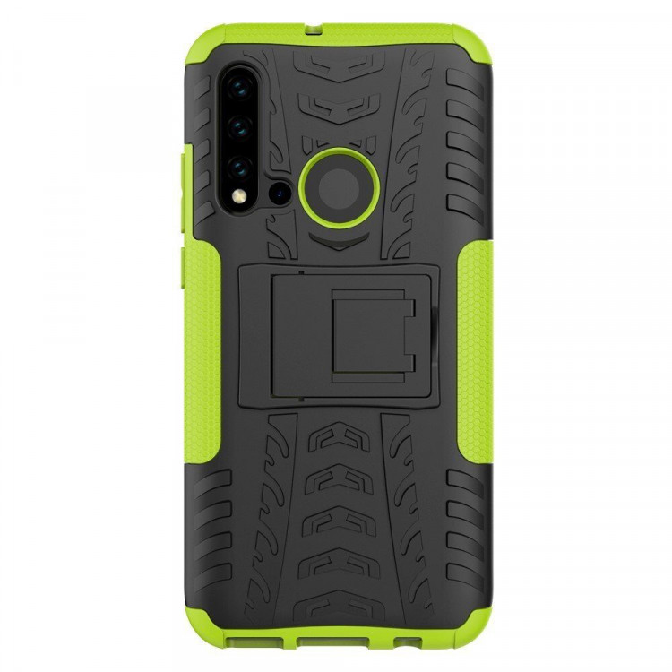 Чехол Hybrid Armor для Huawei P20 lite (2019) / nova 5i (черный + зеленый)