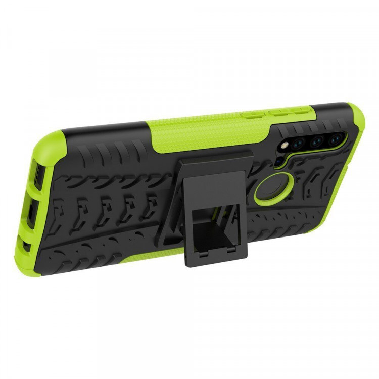 Чехол Hybrid Armor для Huawei P20 lite (2019) / nova 5i (черный + зеленый)