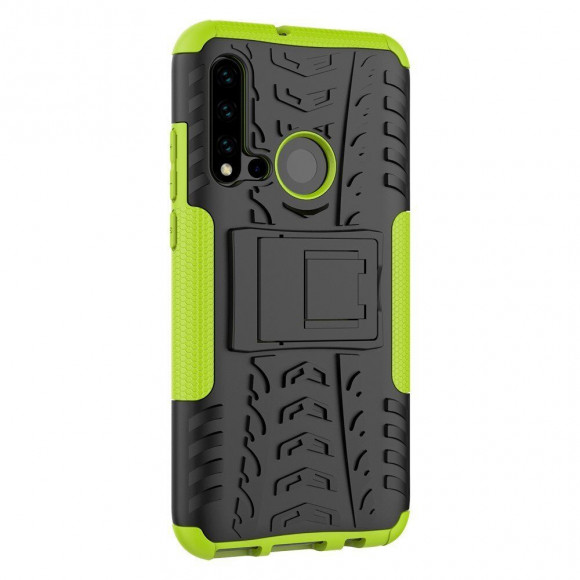 Чехол Hybrid Armor для Huawei P20 lite (2019) / nova 5i (черный + зеленый) Чехол Hybrid Armor для Huawei P20 lite (2019) / nova 5i (черный + зеленый)
