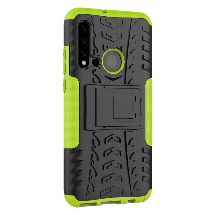 Чехол Hybrid Armor для Huawei P20 lite (2019) / nova 5i (черный + зеленый)