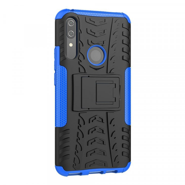 Чехол Hybrid Armor для Huawei P Smart Z / Honor 9X (STK-LX1) (черный + голубой)