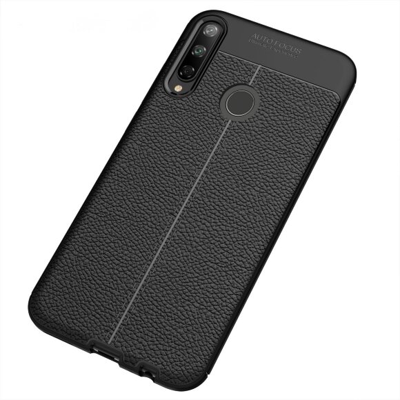 Чехол-накладка Litchi Grain для Huawei P40 lite E / Honor 9C (черный)