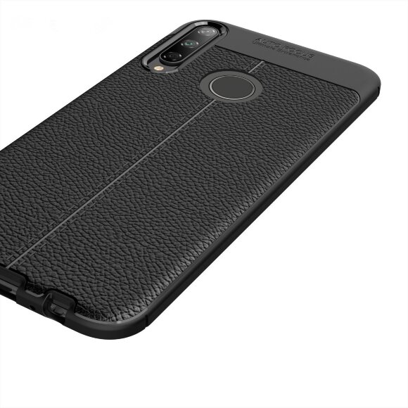 Чехол-накладка Litchi Grain для Huawei P40 lite E / Honor 9C (черный)