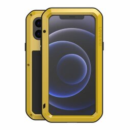 Гибридный чехол LOVE MEI для iPhone 12 mini (желтый)