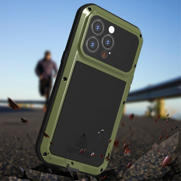 Гибридный чехол LOVE MEI для iPhone 13 Pro (темно-зеленый) Гибридный чехол LOVE MEI для iPhone 13 Pro (темно-зеленый)