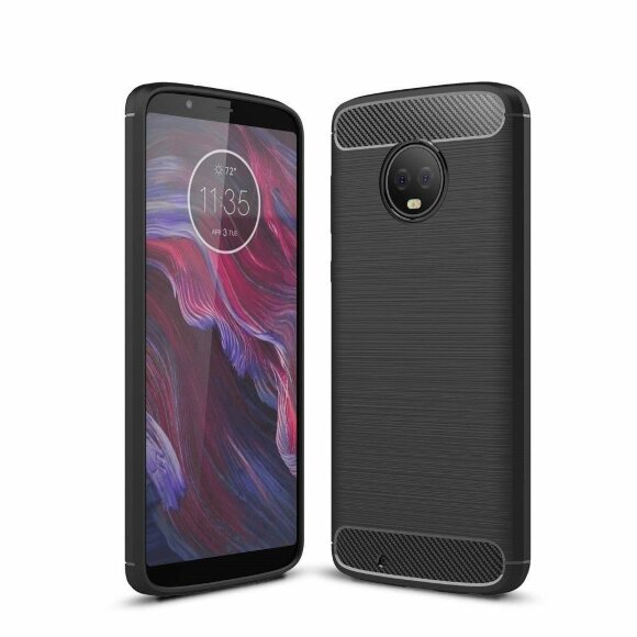 Чехол-накладка Carbon Fibre для Motorola Moto G6 (черный)