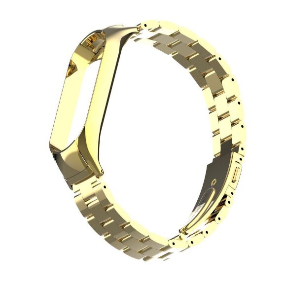 Стальной браслет для Xiaomi Mi Band 5 (золотой)