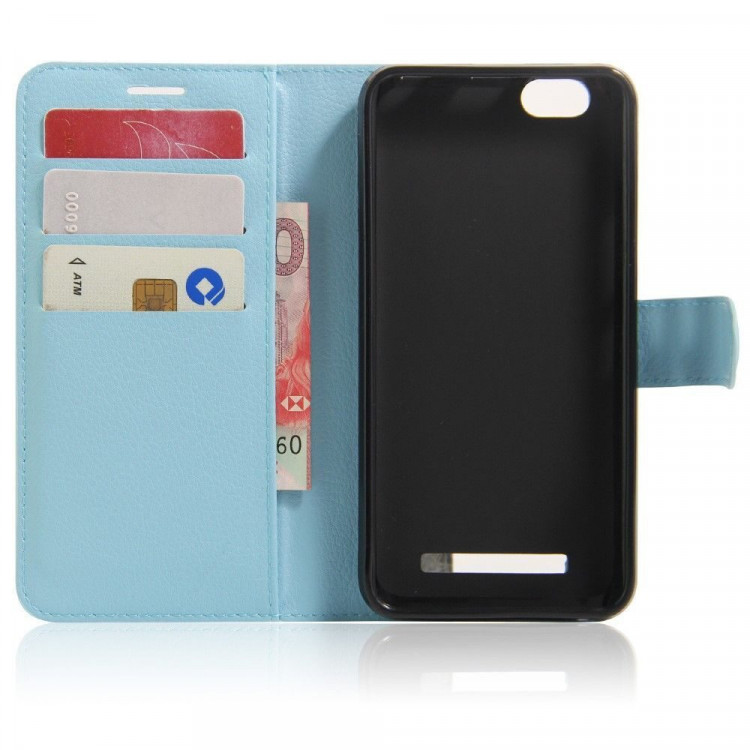 Чехол с визитницей для Lenovo Vibe C (голубой)