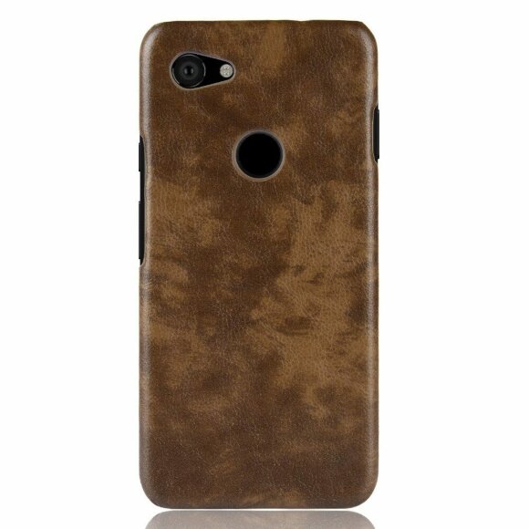 Кожаная накладка-чехол для Google Pixel 3a (коричневый)