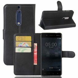 Чехол с визитницей для Nokia 5 (черный)
