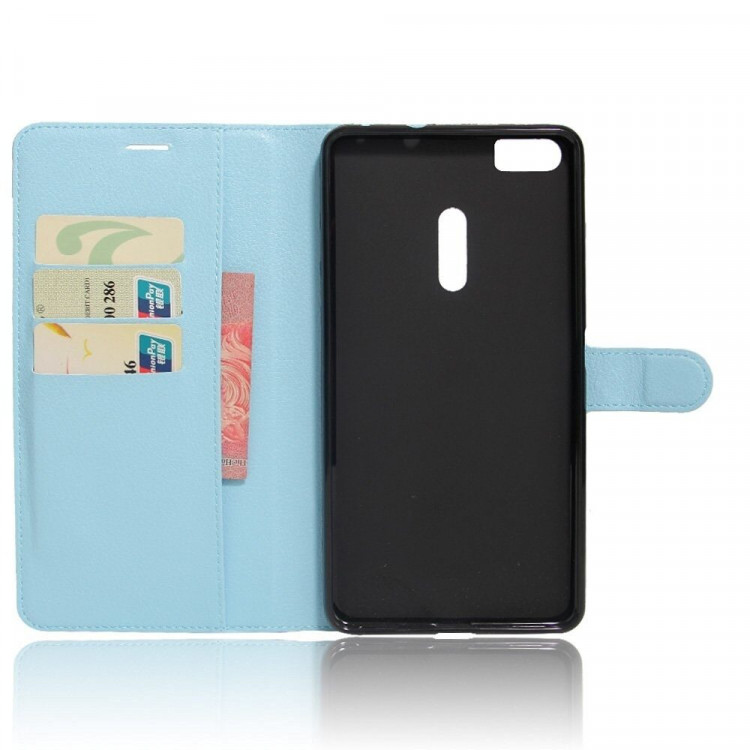 Чехол с визитницей для ASUS Zenfone 3 Ultra ZU680KL (голубой)