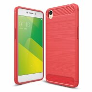 Чехол-накладка Carbon Fibre для Oppo A37 (красный) Чехол-накладка Carbon Fibre для Oppo A37 (красный)