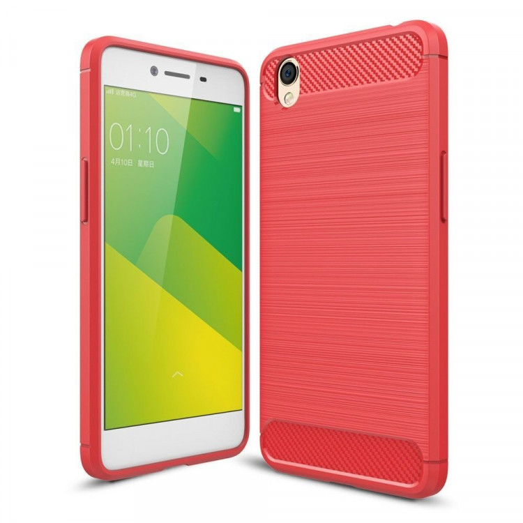 Чехол-накладка Carbon Fibre для Oppo A37 (красный)