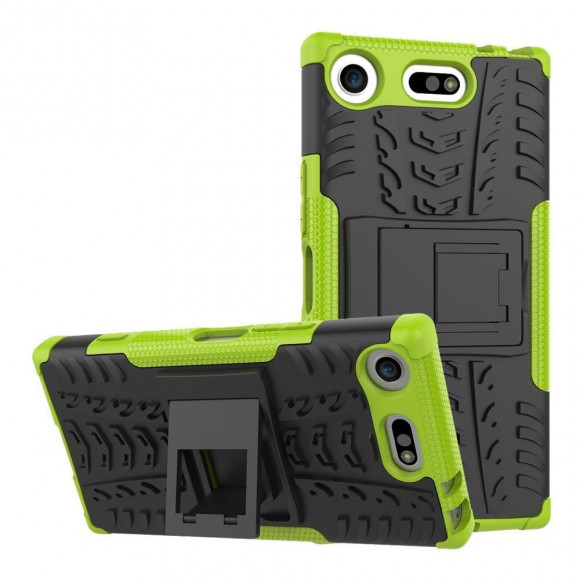 Чехол Hybrid Armor для Sony Xperia XZ1 Compact (черный + зеленый) Чехол Hybrid Armor для Sony Xperia XZ1 Compact (черный + зеленый)