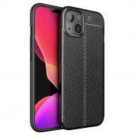Чехол-накладка Litchi Grain для iPhone 14 Plus (черный) Чехол-накладка Litchi Grain для iPhone 14 Plus (черный)