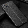 Чехол-накладка Litchi Grain для iPhone 14 Plus (черный)