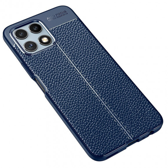 Чехол-накладка Litchi Grain для Honor X8 (темно-синий)