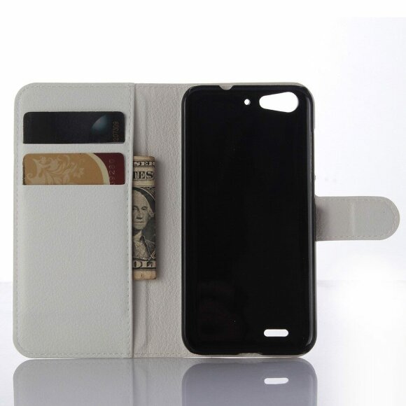 Чехол-книжка с визитницей для ZTE Blade X7 / V6 (белый) Чехол-книжка с визитницей для ZTE Blade X7 / V6 (белый)