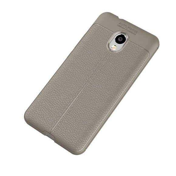 Чехол-накладка Litchi Grain для Meizu M5s (серый)