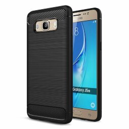 Чехол-накладка Carbon Fibre для Samsung Galaxy J5 (2016) SM-J510F/DS (черный)